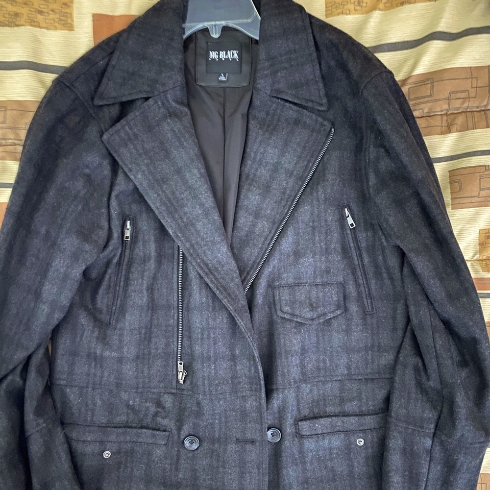 Large MG Black coat only worn once